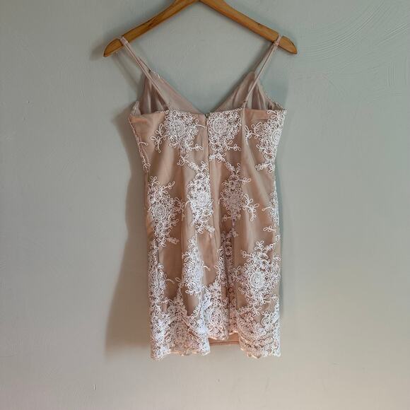 Lulus Loves the Limelight White and Beige Embroidered Bodycon Dress - Picture 7 of 9